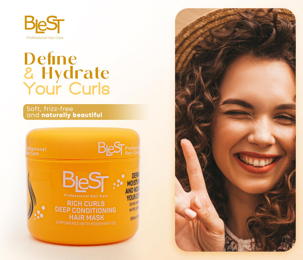 Applying BLEST mask to hair for intensive repair and smoothness