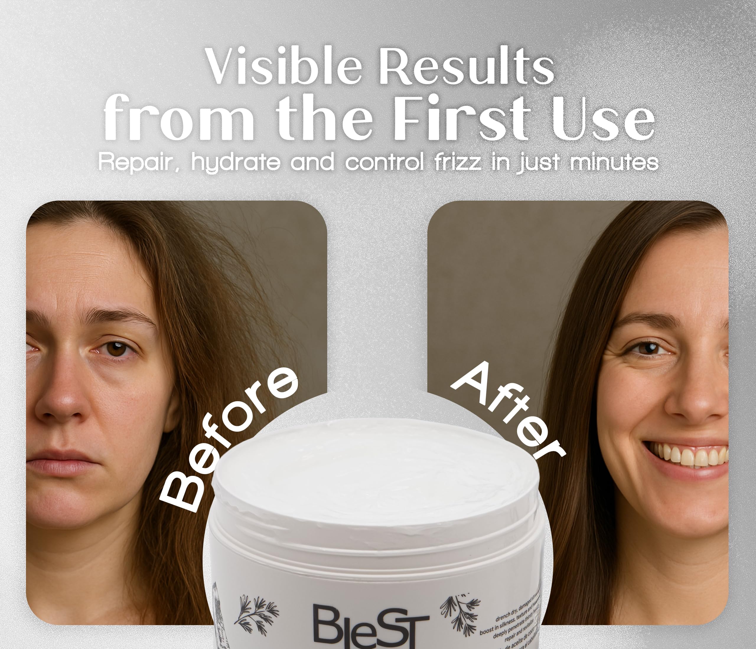 BLEST mask creamy texture shown for easy application and hydration.