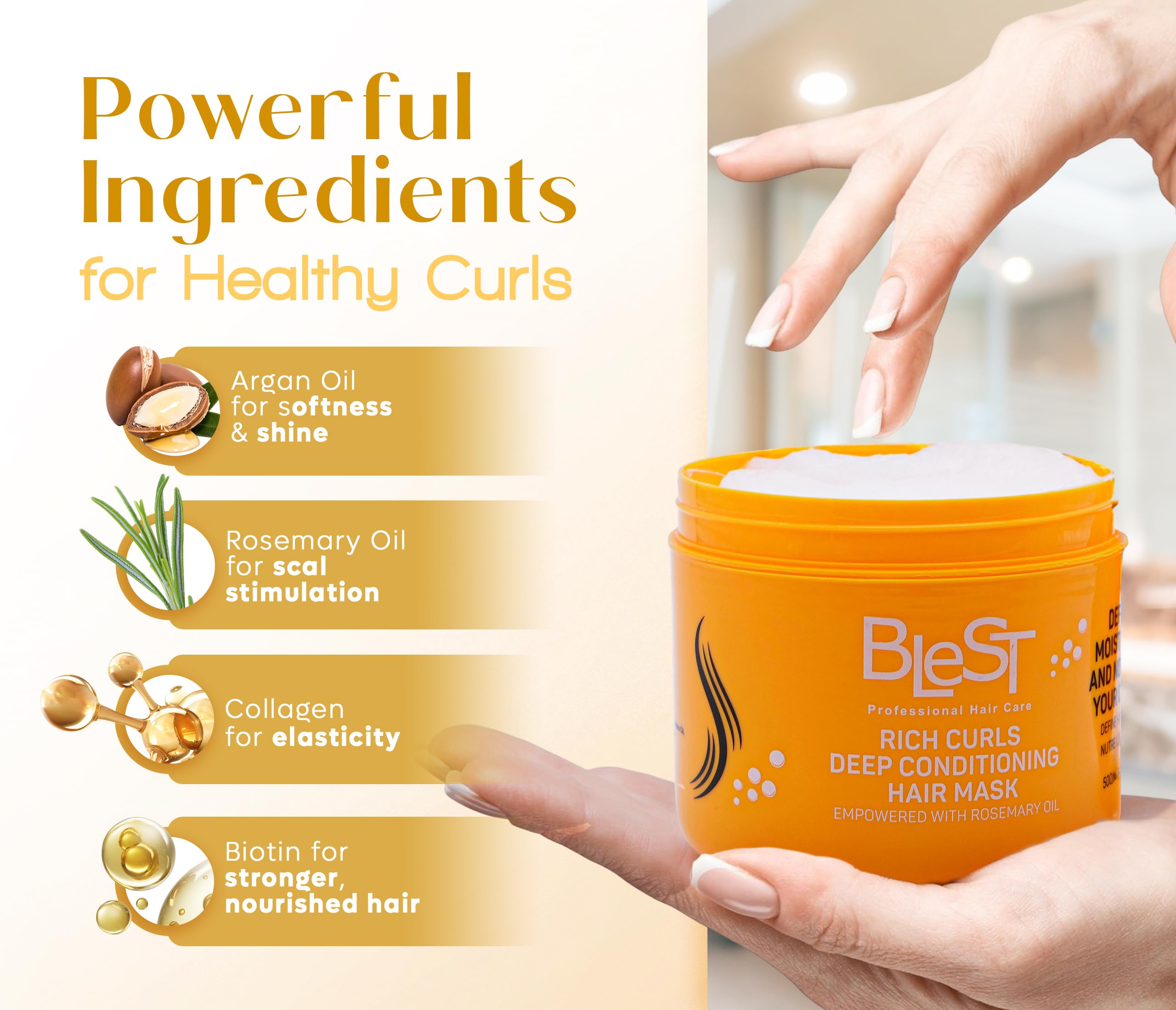 BLEST hair strands before and after treatment demonstrating improved manageability