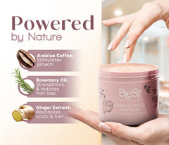 BLEST mask applied by hands to ensure even coverage on mid-length to ends.