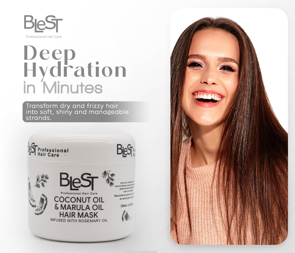 BLEST mask on dry hair ready for treatment and rinse.