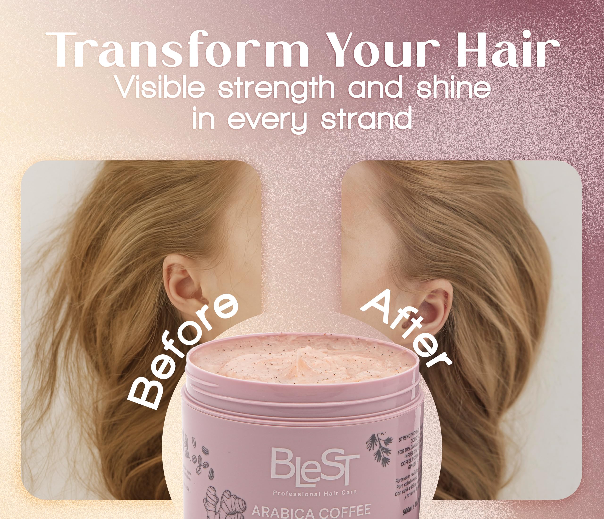 BLEST hair after use appears soft, shiny, and more manageable.