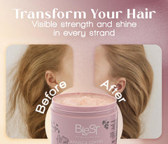 BLEST hair after use appears soft, shiny, and more manageable.