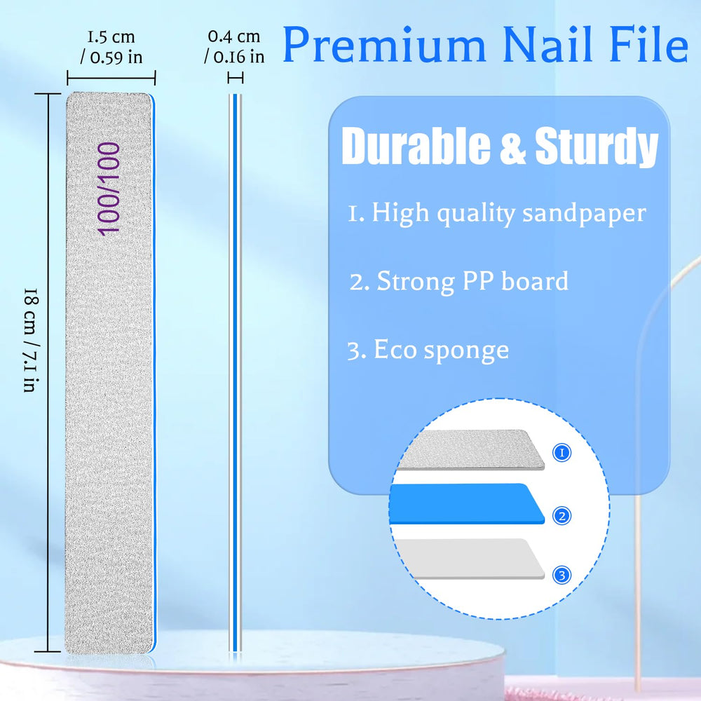 BLESWIN nail file used to remove gel from fake nails and refine edges.