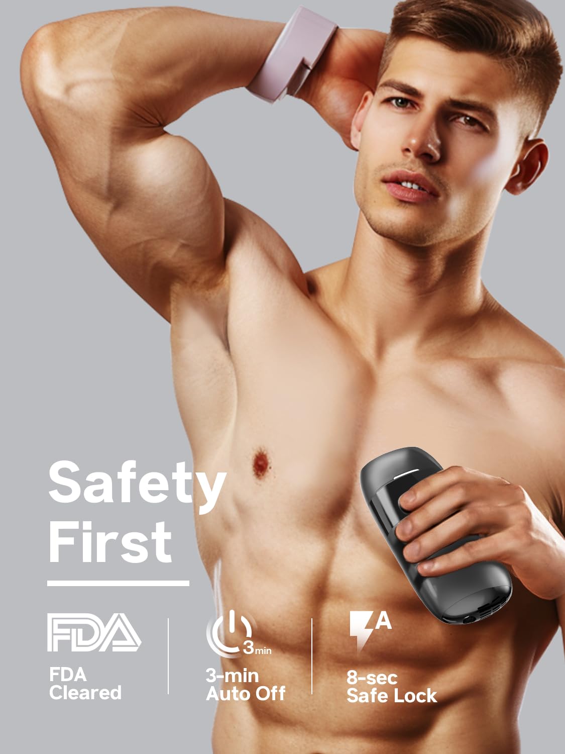 Blex Face and body application shows versatile treatment areas.