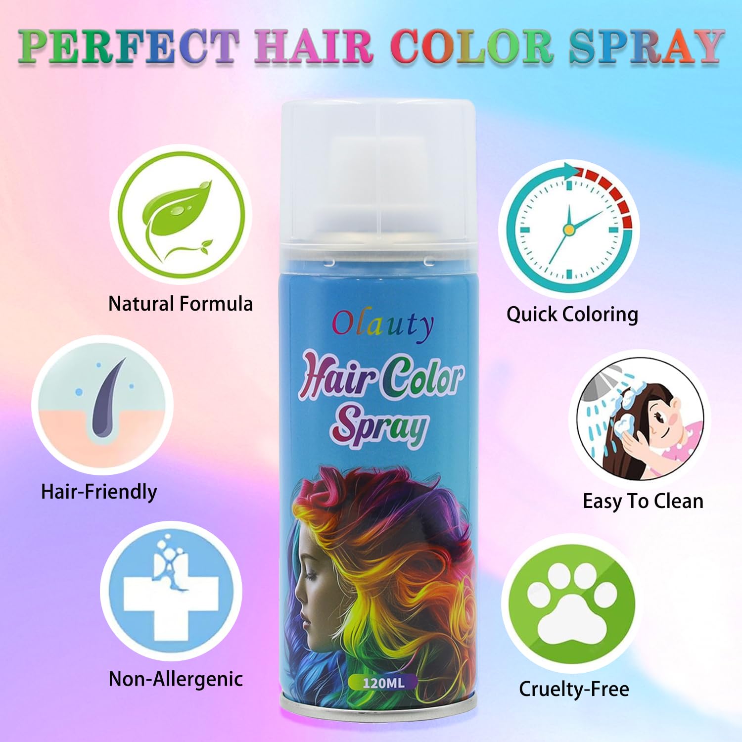 BliBling pink color spray ideal for Christmas and Halloween outfits.