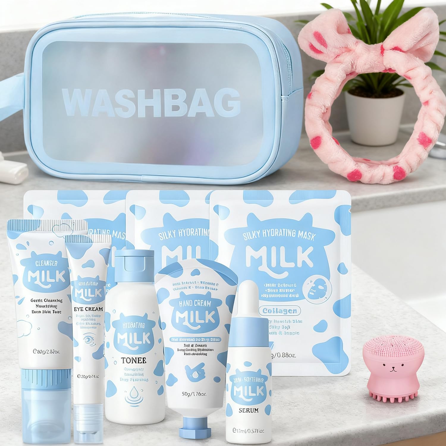 BliBling Milk Skincare Set three masks for at-home pampering.