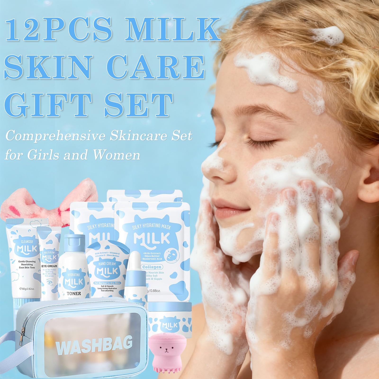 BliBling Milk Skincare Set teen toner for refreshing balance.