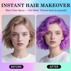 BliBling purple spray being applied to hair for vibrant color