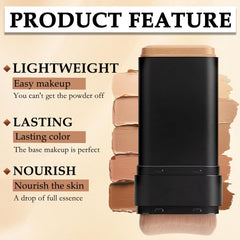 BliBling built-in foundation brush enables precise application around nose and eyes.