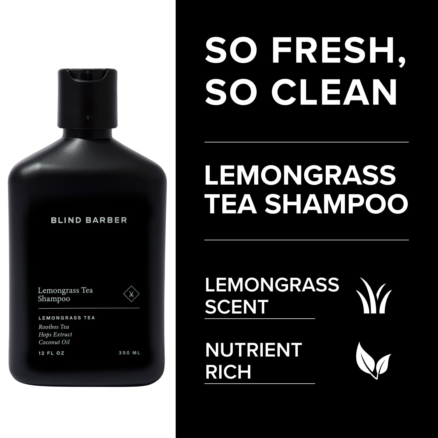 Blind Barber Lemongrass Tea Body Wash bottle, refreshing cleanse for skin.