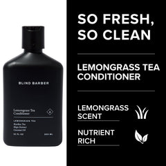 Blind Barber Lemongrass Tea Conditioner bottle, adds body and shine.