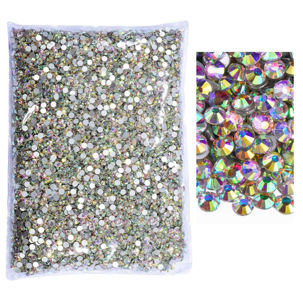 BLINGINBOX flatback rhinestones in Crystal AB for crafts and nail art.