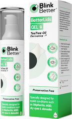 BlinkBetter BetterLids bottle front view, a gentle daily eyelid cleanser for care.