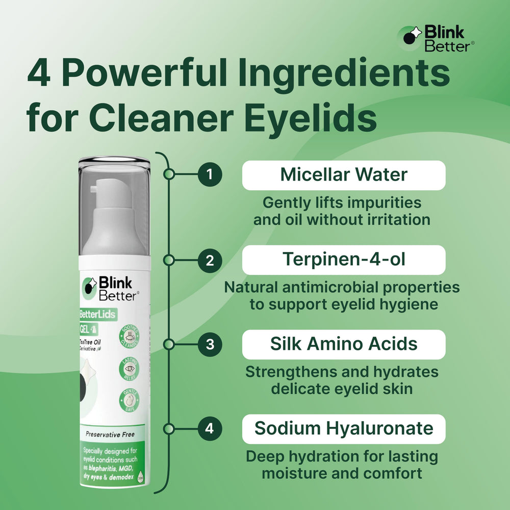 BlinkBetter BetterLids clinical-tested, lightweight and non-irritating.
