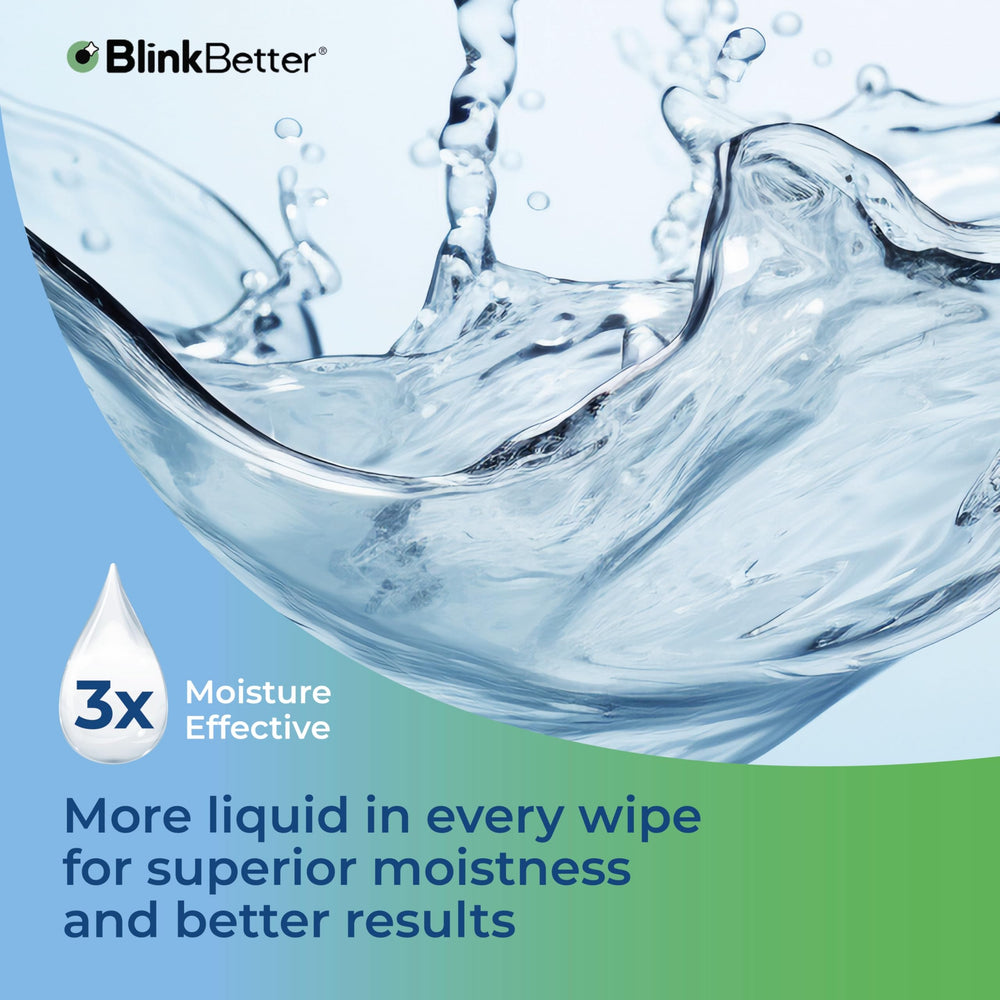 BlinkBetter Textured side closeup demonstrates effective eye area cleaning.