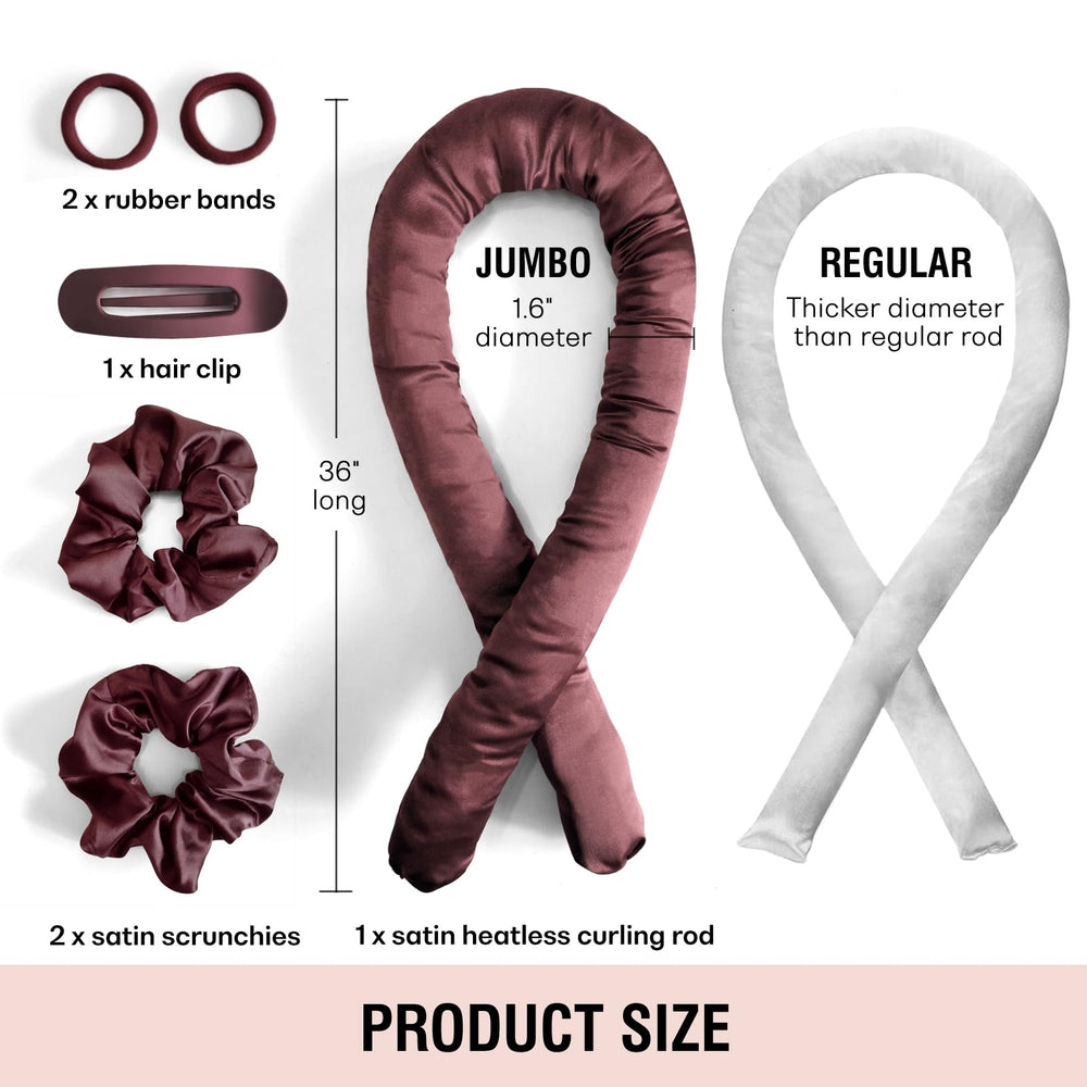 BLINKEEN satin scrunchies burgundy securely hold curls
