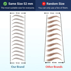 Close-up of Bliss and Beyond same-size brow stickers for easy matching