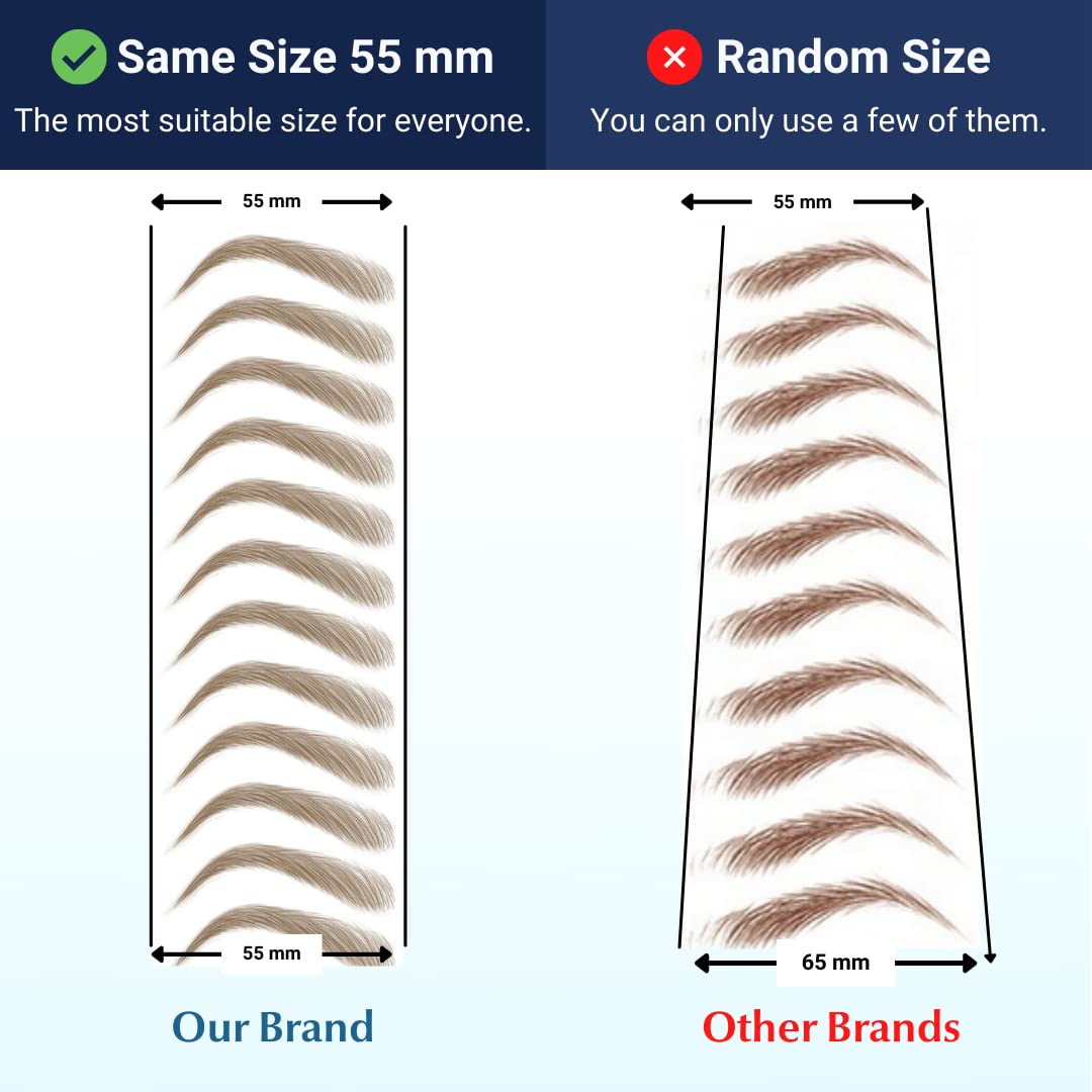 Close-up of adhesive on Bliss and Beyond USA brow stickers for long wear