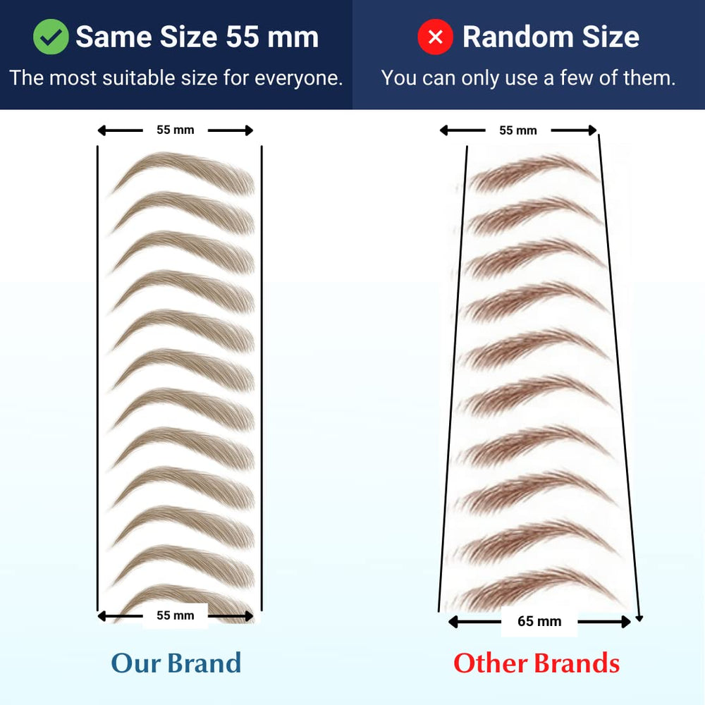 Close-up of adhesive on Bliss and Beyond USA brow stickers for long wear