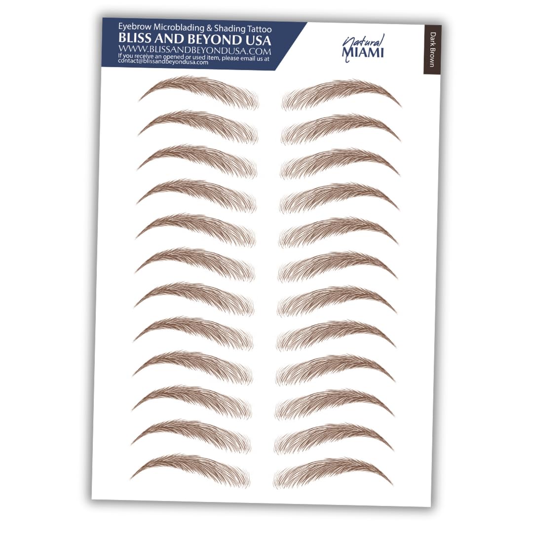 Bliss and Beyond USA waterproof eyebrow sticker sheet for all-day wear.