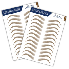 Bliss and Beyond USA eyebrow stickers in same-size sheets for quick, uniform brows
