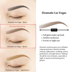 Bliss and Beyond USA natural look combo brows blending strokes and powder