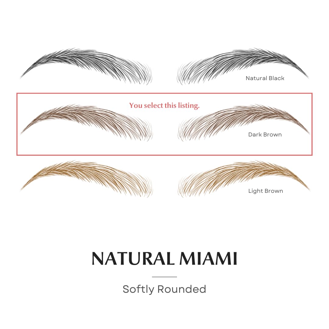 Bliss and Beyond USA new Miami dark brown eyebrow sticker for natural brows.