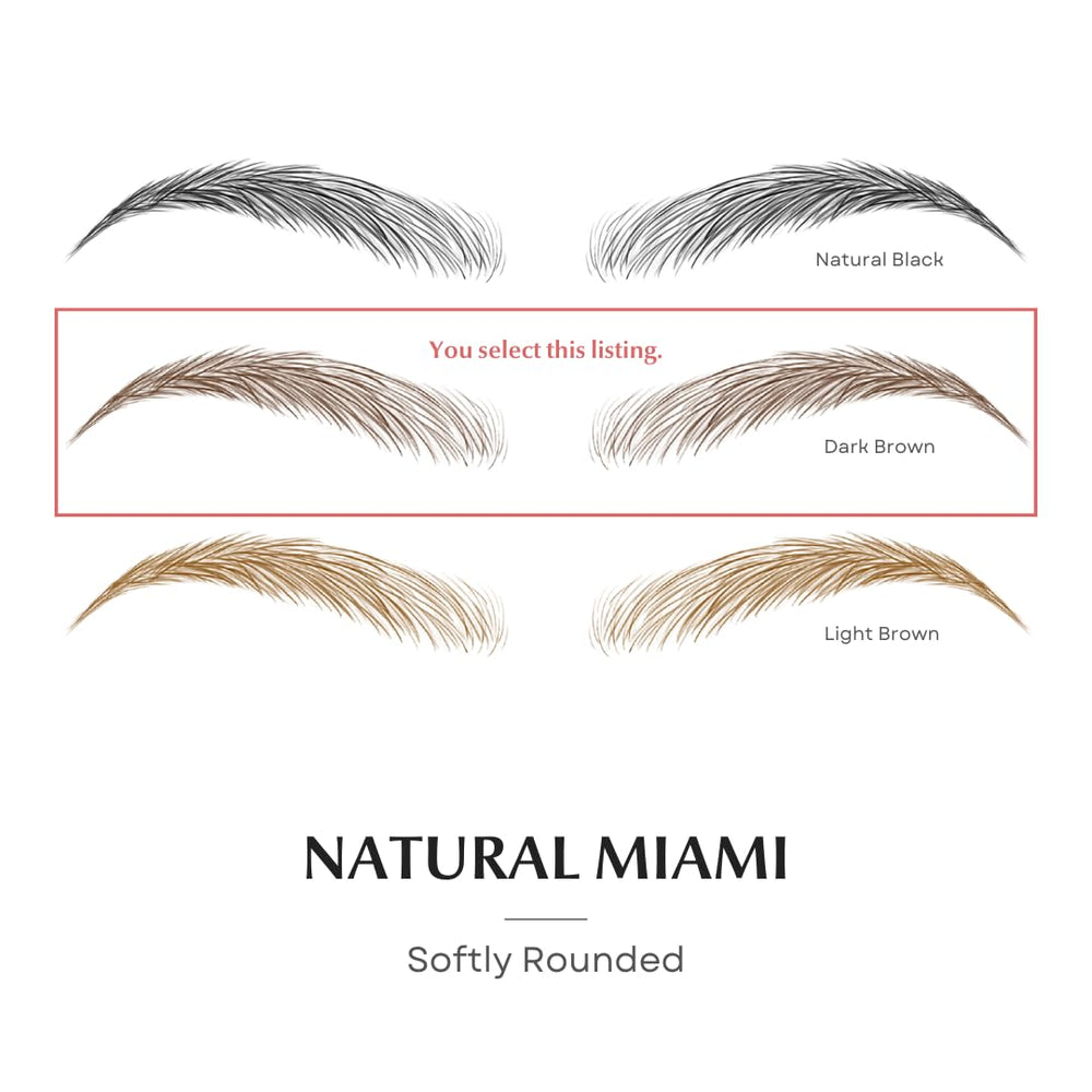 Bliss and Beyond USA new Miami dark brown eyebrow sticker for natural brows.