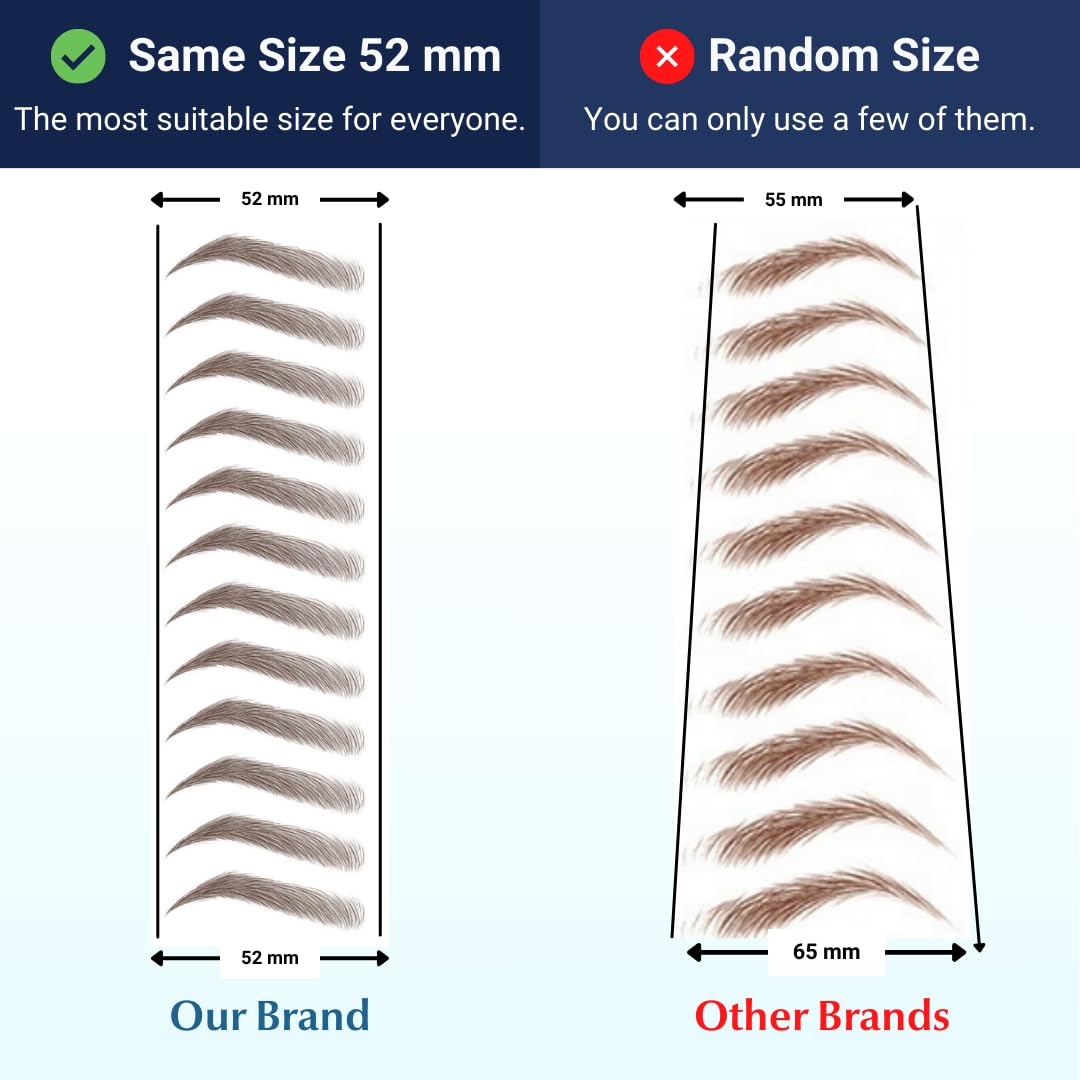 Bliss and Beyond USA same-size brow tattoos ensure easy pairing across all pairs