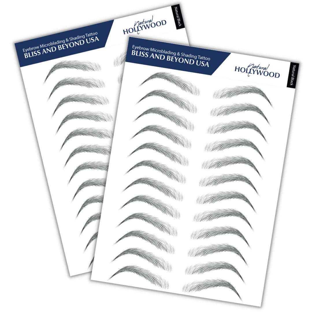 Bliss and Beyond USA two sheets waterproof eyebrow stickers for a natural look.