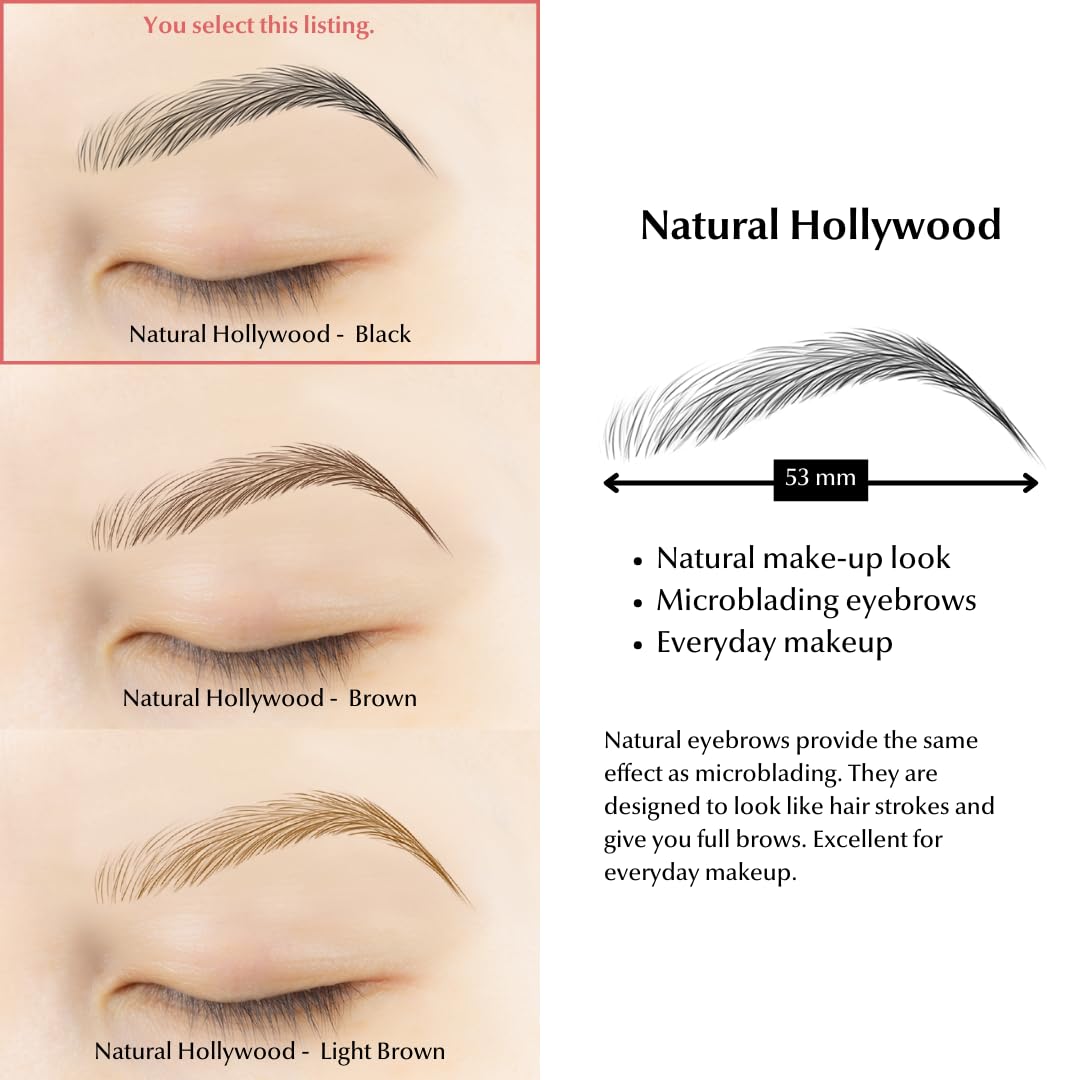 Waterproof brow tattoos survive showers and workouts.