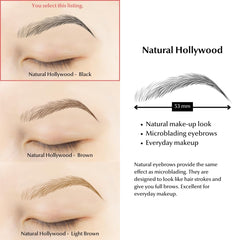 Waterproof brow tattoos survive showers and workouts.