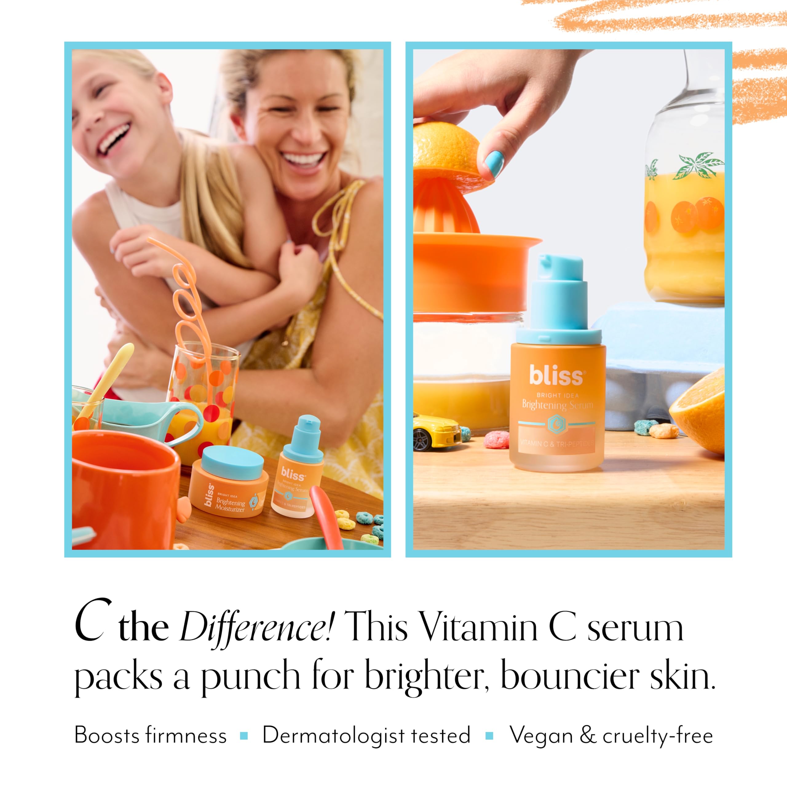 Bliss Anti-aging serum suggesting elasticity support and firmer appearance.