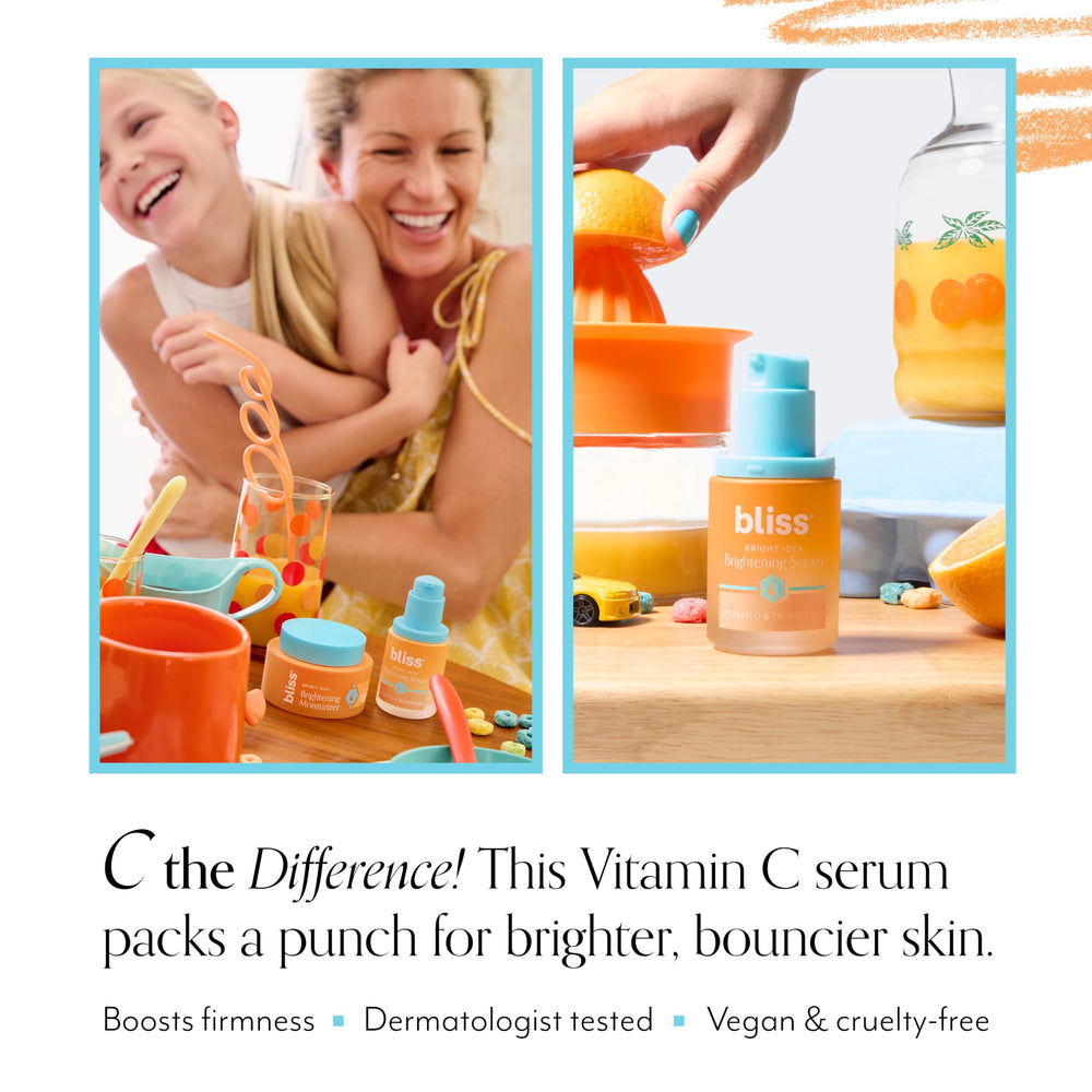 Bliss Anti-aging serum suggesting elasticity support and firmer appearance.