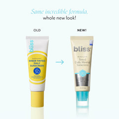 Bliss Block Star tinted swatch on skin showing universal tint.