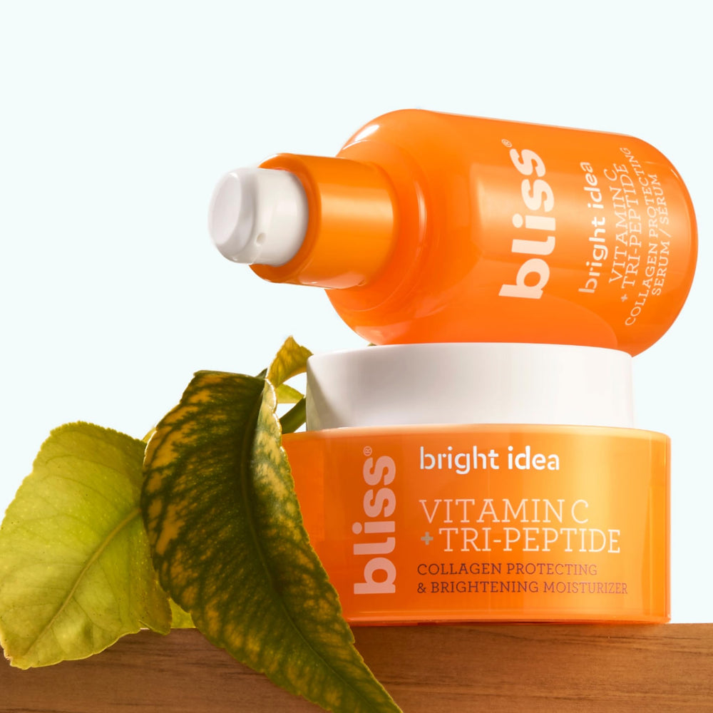 Bliss Bright Idea duo on bathroom counter ready for daily routine