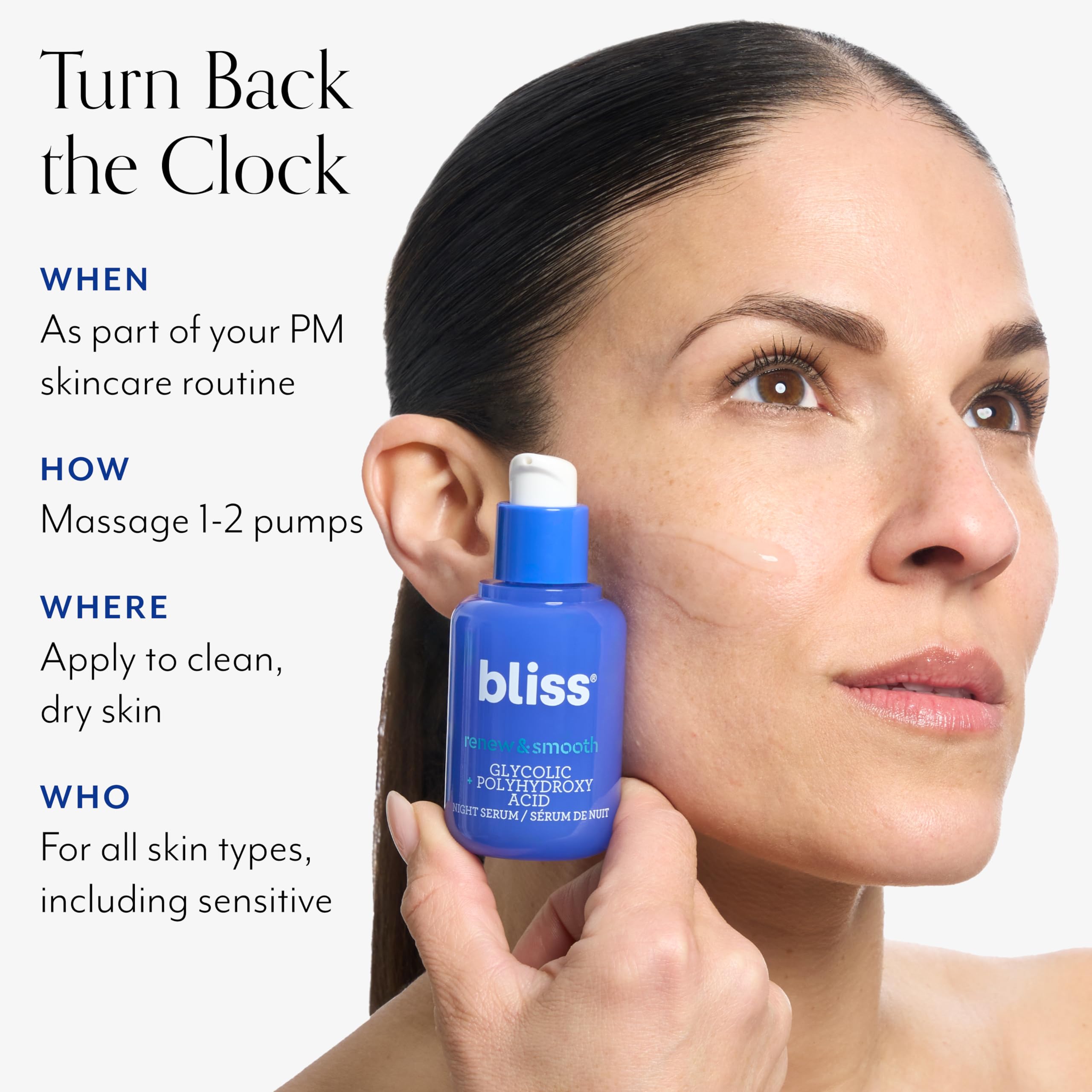 Bliss Brightening & Renewing facial serums duo on display