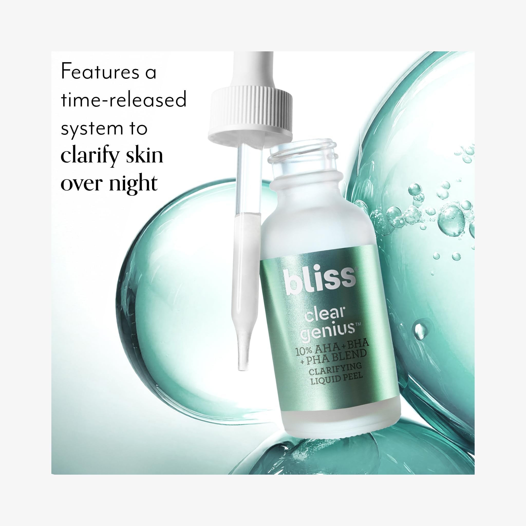 Application close-up showing gentle, night-time use on clean skin.