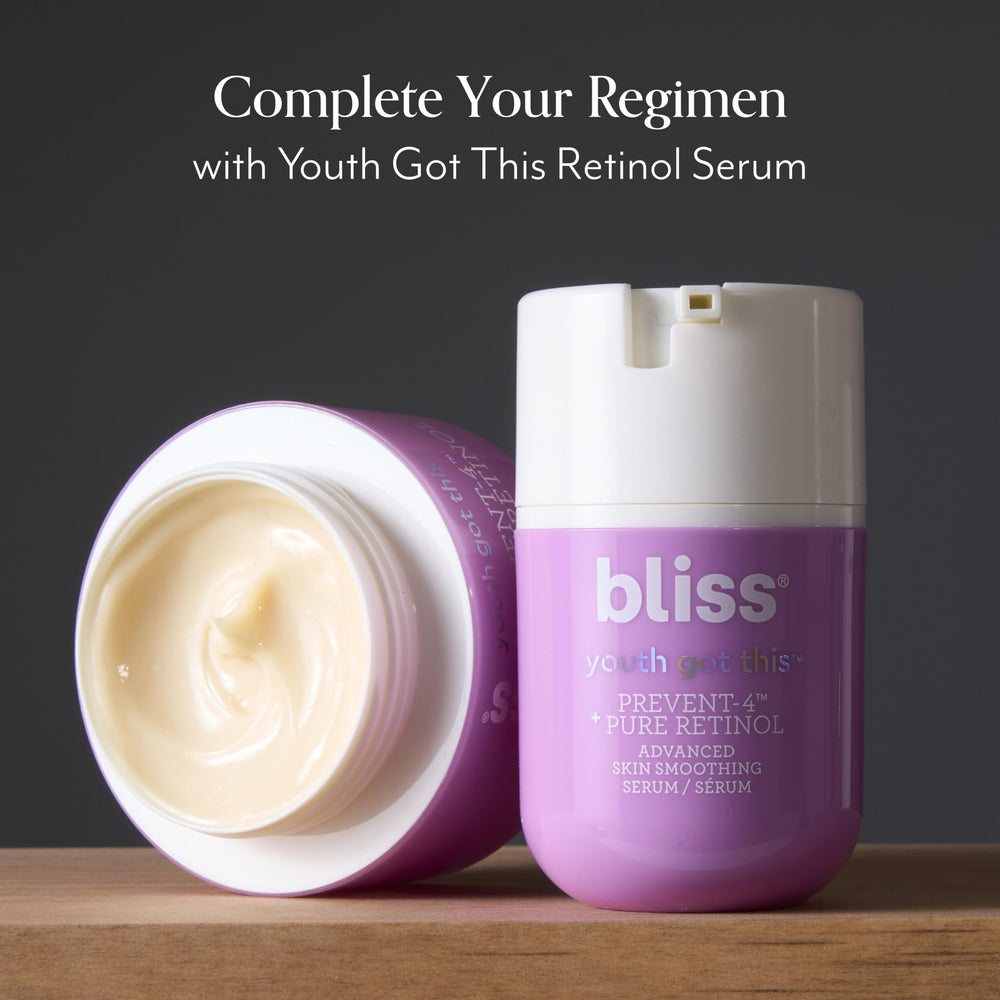 Closeup of fragrance-free label on Bliss product