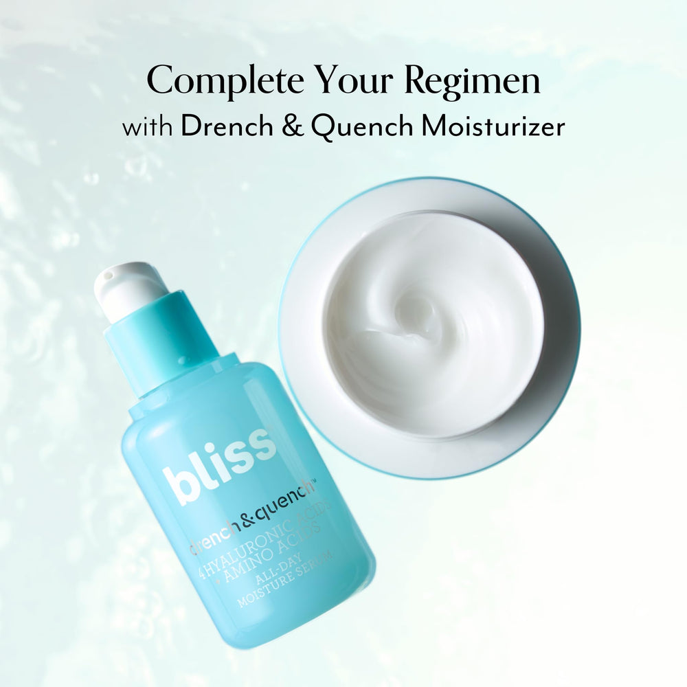 Bliss Hyaluronic Acid Drench being massaged onto clean skin for hydration