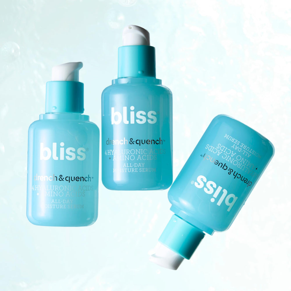 Bliss Hyaluronic Acid Drench serum suits morning and night routines