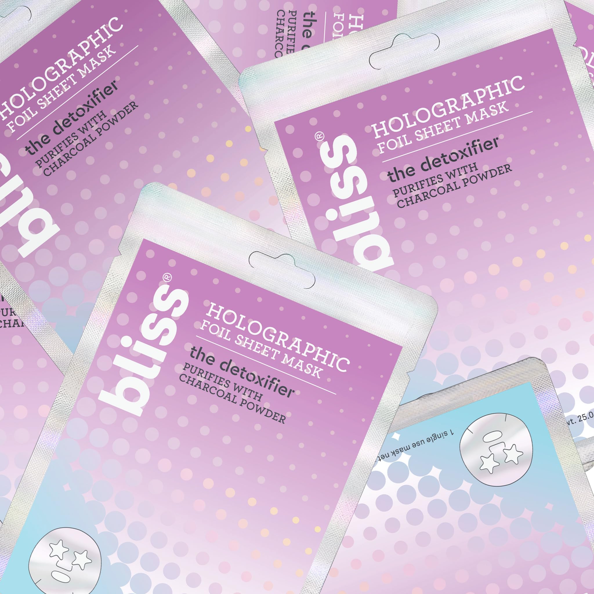 Bliss Hyaluronic acid sheet mask provides hydration for refreshed skin.