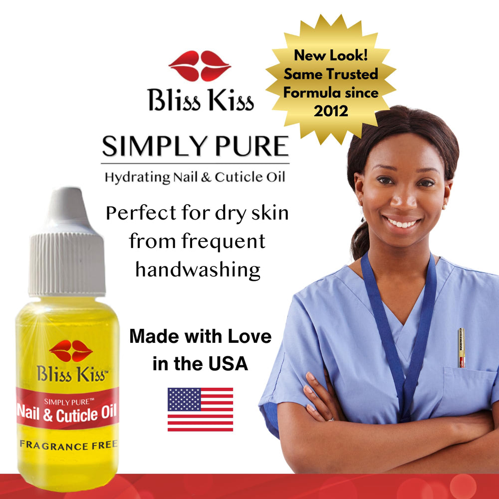 Beard care with Bliss Kiss nail oil for softer facial hair
