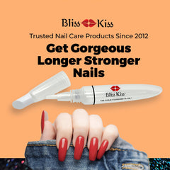 Bliss Kiss cuticle oil pen with brush applicator for precise application.