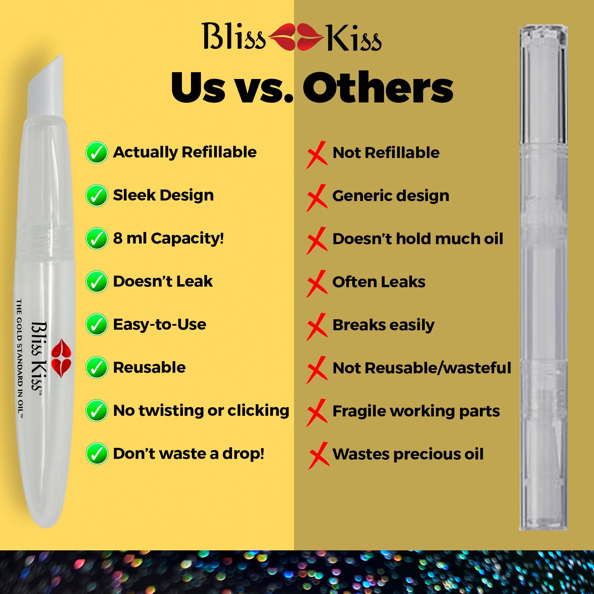 Compact Bliss Kiss 3-pack for on-the-go manicures