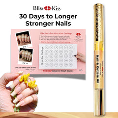 Bliss Kiss Simply Pure nail oil pen open for precise, mess-free cuticle care
