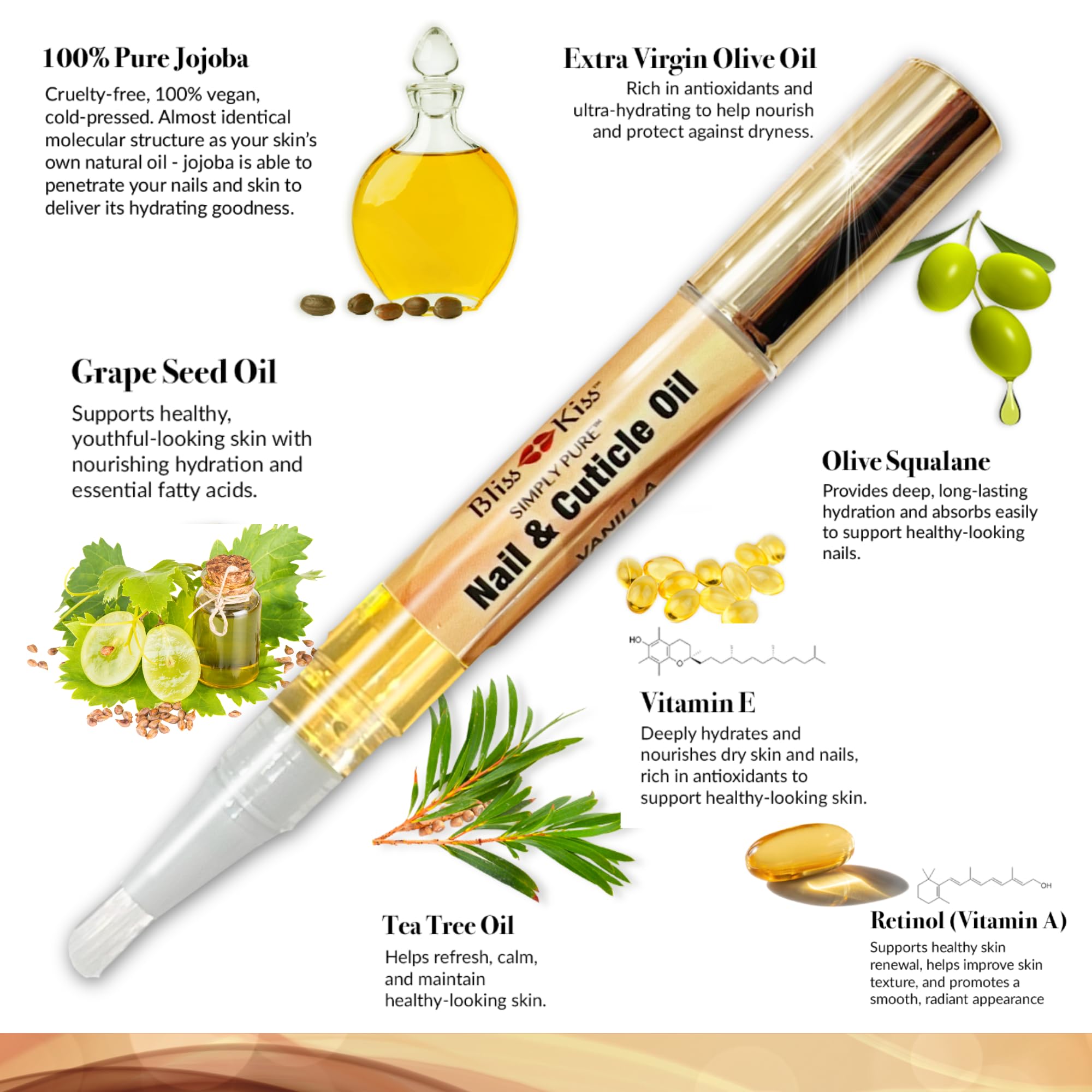 Bliss Kiss cuticle oil pen softening dry skin around nails