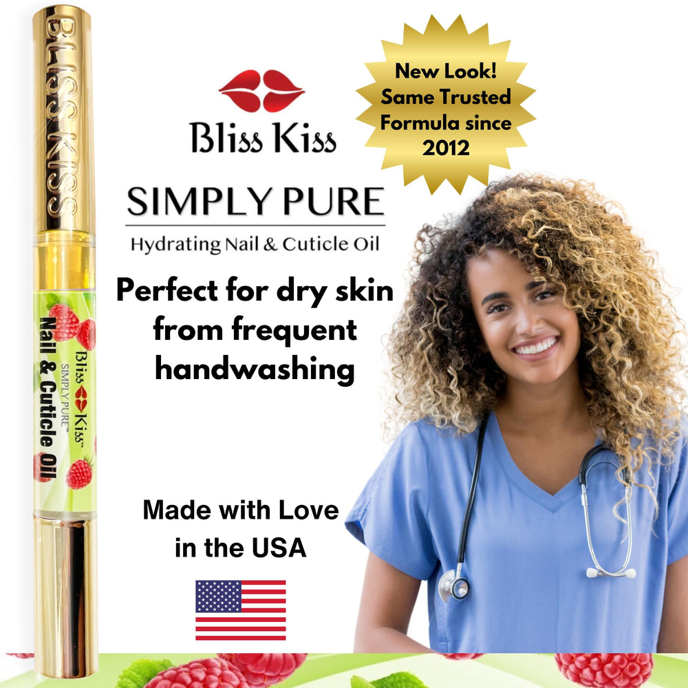 Bliss Kiss vitamin E nourishes nail skin and cuticles.