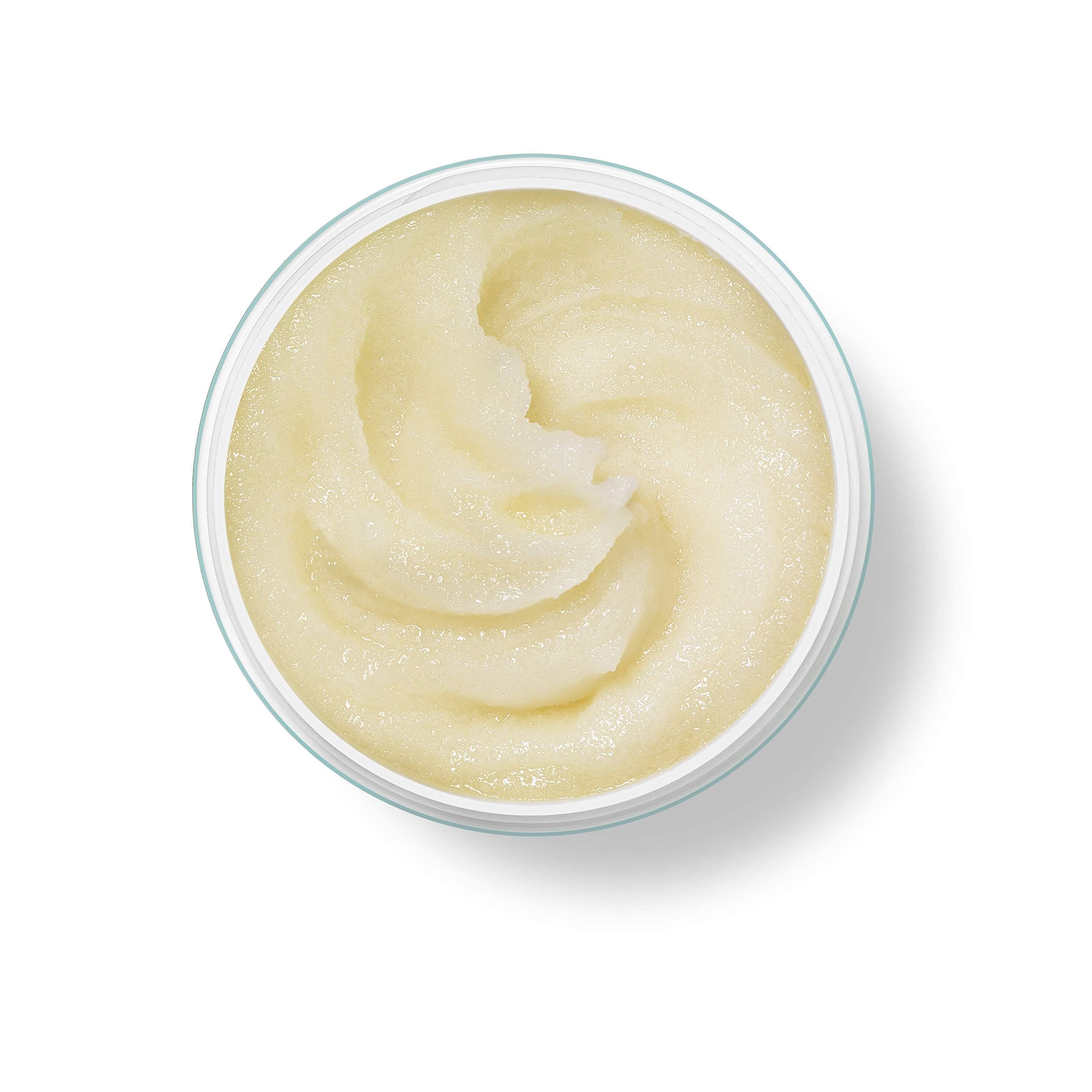 Applying Bliss Lemon & Sage polish to damp skin in shower for in-shower renewal.